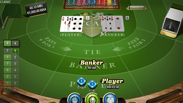 Игровой интерфейс Baccarat Pro Series Table Game 7
