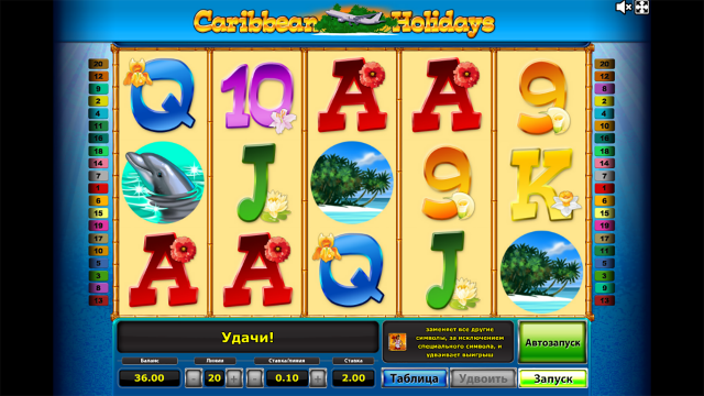Бонусная игра Caribbean Holidays 7