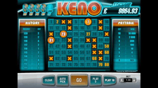 Бонусная игра Keno 1